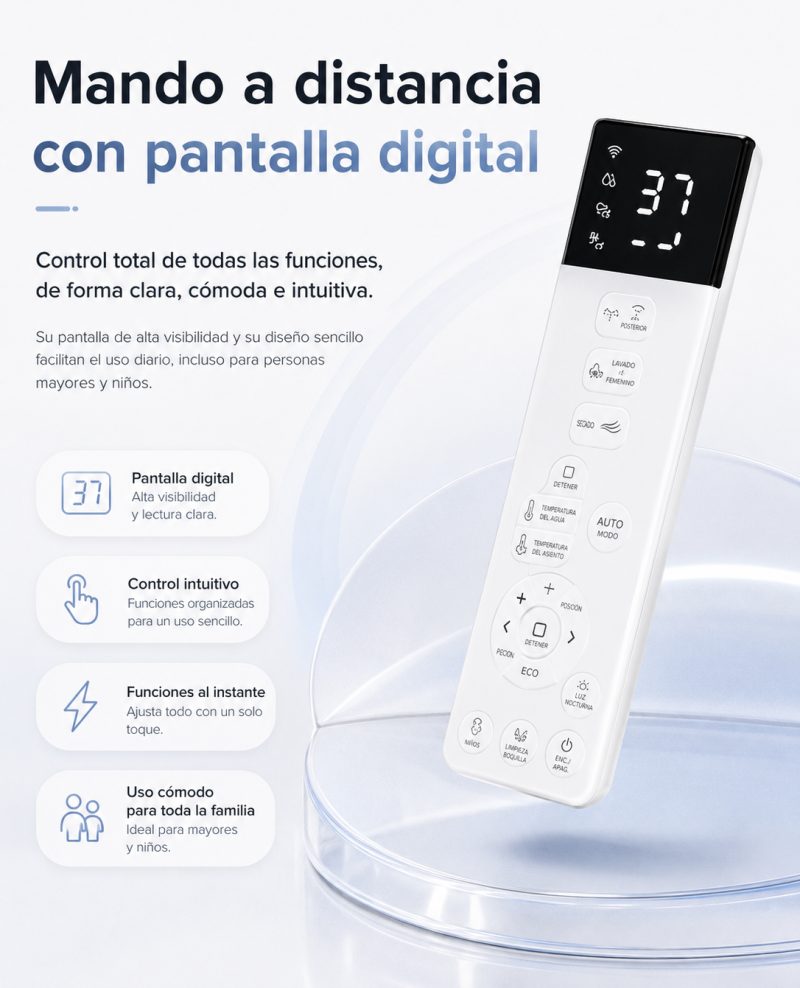 Mando a distancia con pantalla digital de la Nashi iSmart Pro